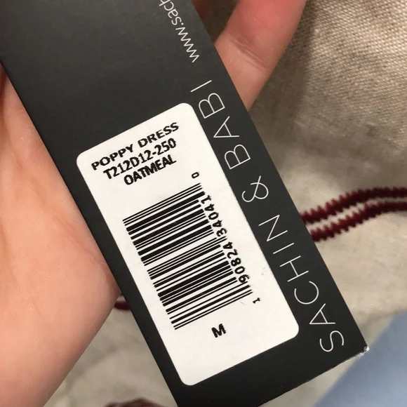 NWT Sachin + Babi Poppy Linen Oatmeal Shift Dress - Picture 6 of 8